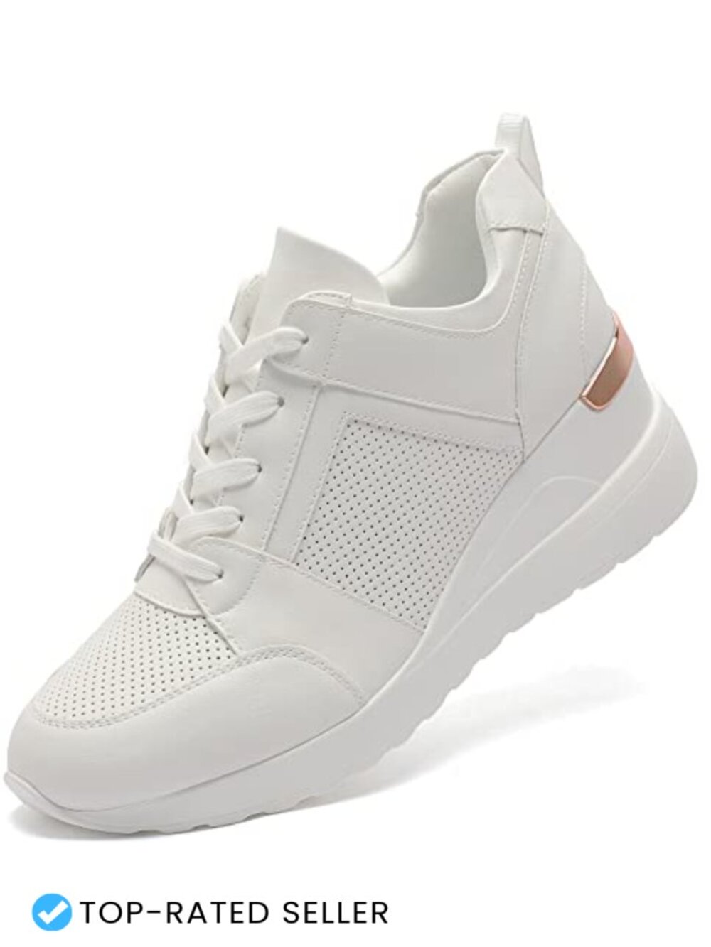 Women's Wedge Sneakers Lace Up Platform High Heel Fashion Sneaker